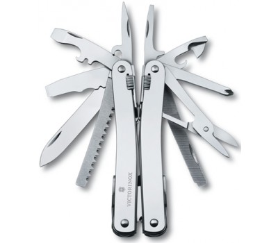 Мультитул Victorinox SwissTool Spirit II, 105 мм, 26 функций, кожаный чехолx (3.0224.L)