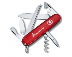 Нож Victorinox Camper, 91 мм, 13 функций, красный с логотипом camping (1.3613.71)