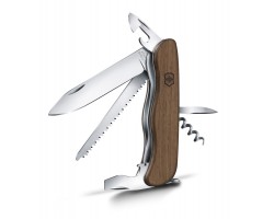 Нож Victorinox Forester, 111 мм, 10 функций, с фиксатором лезвия, деревянная рукоять (0.8361.63)
