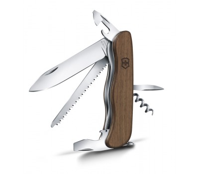 Нож Victorinox Forester, 111 мм, 10 функций, с фиксатором лезвия, деревянная рукоять (0.8361.63)