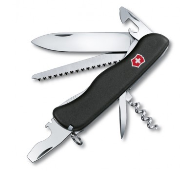 Нож Victorinox Forester, 111 мм, 12 функций, с фиксатором лезвия, черныйx (0.8363.3)