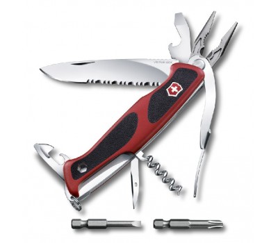 Нож Victorinox RangerGrip 174 Handyman, 130 мм, 17 функций, красный с черным (0.9728.WC)