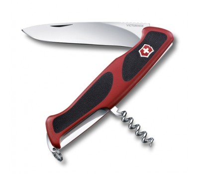 Нож Victorinox RangerGrip 52, 130 мм, 5 функций, красный с чернымx (0.9523.C)