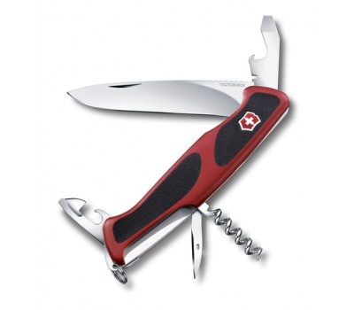 Нож Victorinox RangerGrip 68, 130 мм, 11 функций, красный с чернымx (0.9553.C)