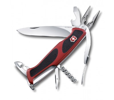 Нож Victorinox RangerGrip 74, 130 мм, 14 функций, красный с черным (0.9723.C)