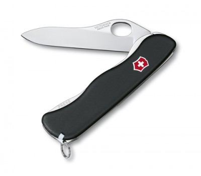 Нож Victorinox Sentinel One Hand, 111 мм, 4 функции, с фиксатором лезвия, черныйx (0.8413.M3)