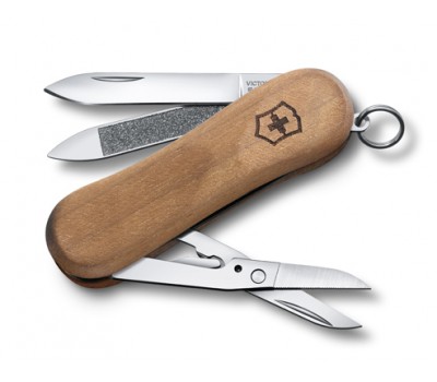 Нож-брелок Victorinox Classic EvoWood 81, 65 мм, 5 функций, дерево (0.6421.63)