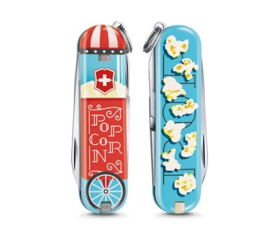 Нож-брелок Victorinox Classic LE 2019, 58 мм, 7 функций, Let it Pop (0.6223.L1910)