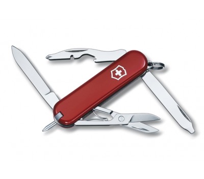 Нож-брелок Victorinox Classic Manager, 58 мм, 10 функций, красный (0.6365)