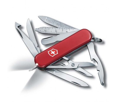 Нож-брелок Victorinox Classic Midnight MiniChamp, 58 мм, 17 функций, красный (0.6386)