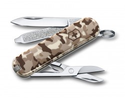 Нож-брелок Victorinox Classic SD, 58 мм, 7 функций, камуфляж (0.6223.941)