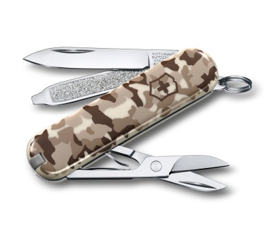 Нож-брелок Victorinox Classic SD, 58 мм, 7 функций, камуфляж (0.6223.941)