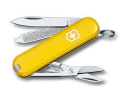 Нож-брелок Victorinox Classic, 58 мм, 7 функций, желтый (0.6223.8)