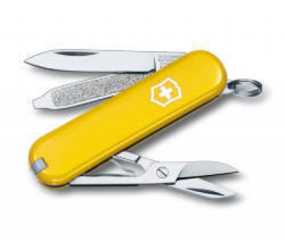 Нож-брелок Victorinox Classic, 58 мм, 7 функций, желтый (0.6223.8)