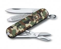 Нож-брелок Victorinox Classic, 58 мм, 7 функций, камуфляжный (0.6223.94)