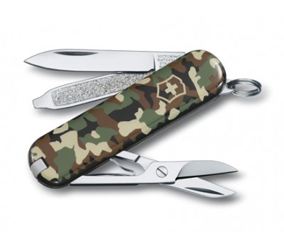 Нож-брелок Victorinox Classic, 58 мм, 7 функций, камуфляжный (0.6223.94)