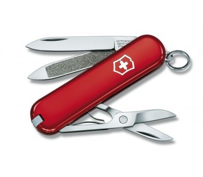 Нож-брелок Victorinox Classic, 58 мм, 7 функций, красныйx (0.6203)