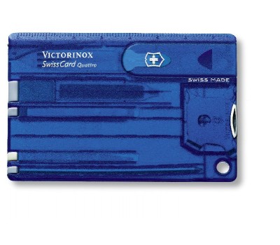 Швейцарская карточка Victorinox SwissCard Quattro, синяя (0.7222.T2)