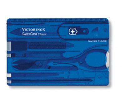 Швейцарская карточка Victorinox SwissCard, синяя (0.7122.T2)