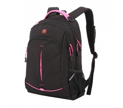 Рюкзак Swissgear черный фукси, 32x15x46 см, 22 л (SA3165208408)