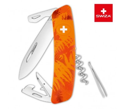 Швейцарский нож SWIZA C03 Camouflage, 95 мм, 11 функций, оранжевый (KNI.0030.2060)