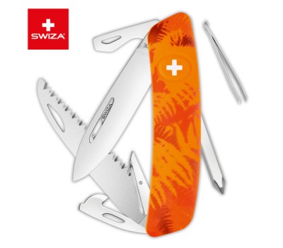 Швейцарский нож SWIZA C06 Camouflage, 95 мм, 12 функций, оранжевый (KNI.0060.2060)