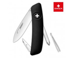 Швейцарский нож SWIZA D02 Standard, 95 мм, 6 функций, черный (KNI.0020.1010)