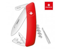 Швейцарский нож SWIZA D03 Standard, 95 мм, 11 функций, красный (KNI.0030.1000)