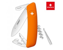 Швейцарский нож SWIZA D03 Standard, 95 мм, 11 функций, оранжевый (KNI.0030.1060)