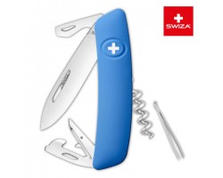 Швейцарский нож SWIZA D03 Standard, 95 мм, 11 функций, синий (блистер) (KNI.0030.1031)