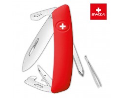 Швейцарский нож SWIZA D04 Standard, 95 мм, 11 функций, красный (KNI.0040.1000)