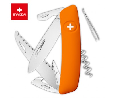 Швейцарский нож SWIZA D05 Standard, 95 мм, 12 функций, оранжевый (KNI.0050.1060)