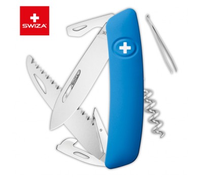 Швейцарский нож SWIZA D05 Standard, 95 мм, 12 функций, синий (KNI.0050.1030)