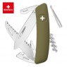 Швейцарский нож SWIZA D05 Standard, 95 мм, 12 функций, темно-зеленый (KNI.0050.1050)