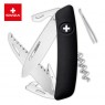 Швейцарский нож SWIZA D05 Standard, 95 мм, 12 функций, черный (KNI.0050.1010)