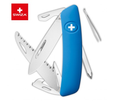 Швейцарский нож SWIZA D06 Standard, 95 мм, 12 функций, синий (KNI.0060.1030)