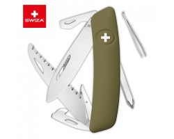 Швейцарский нож SWIZA D06 Standard, 95 мм, 12 функций, темно-зеленый (KNI.0060.1050)