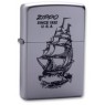 Зажигалка Zippo Boat-Zippo с покрытием Satin Chrome, латунь сталь, серебристая, матовая, 36x12x56 мм (205 Boat-Zippo)