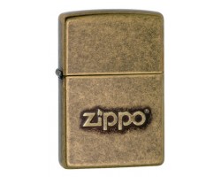 Зажигалка Zippo Classic с покрытием Antique Brass, латунь сталь, серебристая, матовая, 36x12x56 мм (28994)