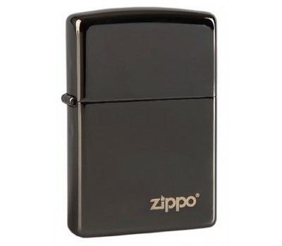 Зажигалка Zippo №150ZLx с покрытием Black Ice, латунь сталь, черная с фирменным логотипом (150ZL)