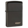Зажигалка Zippo №150ZLx с покрытием Black Ice, латунь сталь, черная с фирменным логотипом (150ZL)