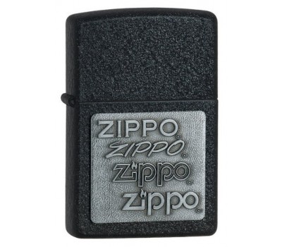 Зажигалка Zippo с покрытием Black Crackle, латунь сталь, черная, матовая, 36x12x56 мм (363)