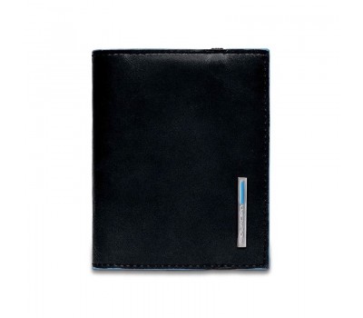Чехол для кредитных визитных карт Piquadro Blue Square, черный, 8,8x10,5x1,2 см (PP1395B2 N)