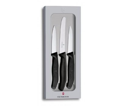 Набор Victorinox кухонный, 3 предмета, черный (подарочная упаковка) (6.7113.3G)