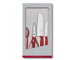 Набор Victorinox кухонный, 4 предмета, красный (подарочная упаковка) (6.7131.4G)