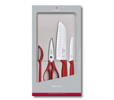 Набор Victorinox кухонный, 4 предмета, красный (подарочная упаковка) (6.7131.4G)