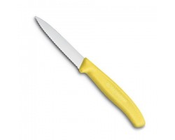 Нож Victorinox для очистки овощей, лезвие 8 см волнистое, желтый (6.7636.L118)