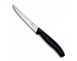 Нож Victorinox для стейка, лезвие 11 см волнистое, черныйx (6.7233.20)