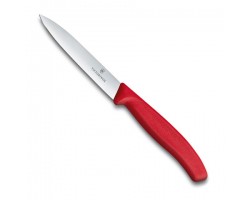 Нож Victorinox для чистки овощей и фруктов, лезвие 10 см прямое, красный (6.7701)