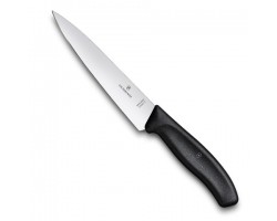 Нож Victorinox разделочный, лезвие 12 см, черный, в картонном блистереx (6.8003.12B)